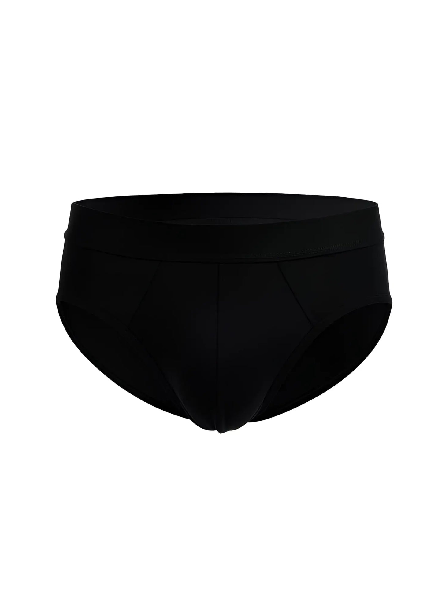 Black cotton briefs with smooth form-fitting design and elastic waistband from assorted cotton brief 4 pieces pack