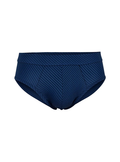 Navy blue cotton swim trunks with diagonal ribbed texture and tailored fit from assorted cotton brief 4 pieces pack