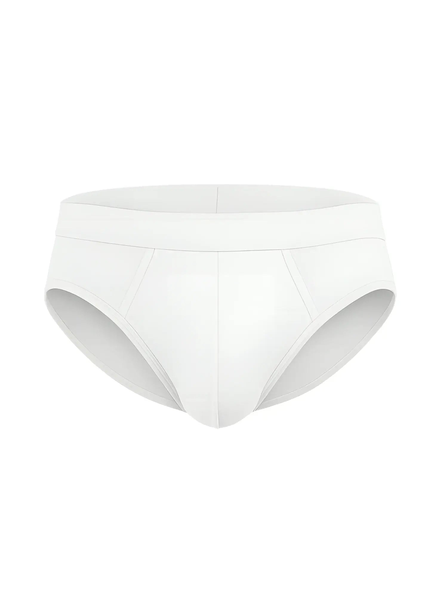 White cotton briefs with a smooth seamless design and comfortable elastic waistband assorted 4 pieces pack