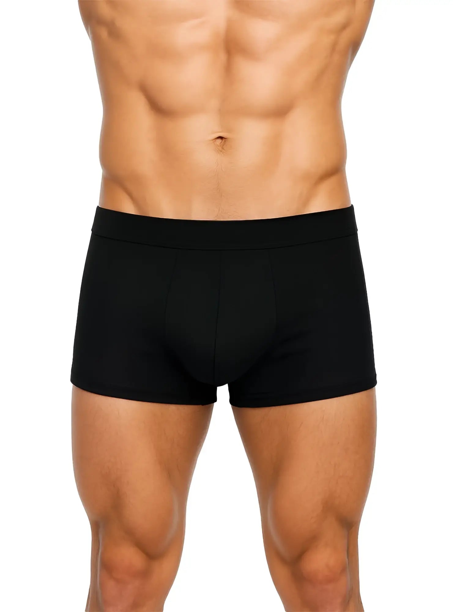 Black men’s briefs with smooth form-fitting design made of cotton in assorted trunk 4 pieces pack