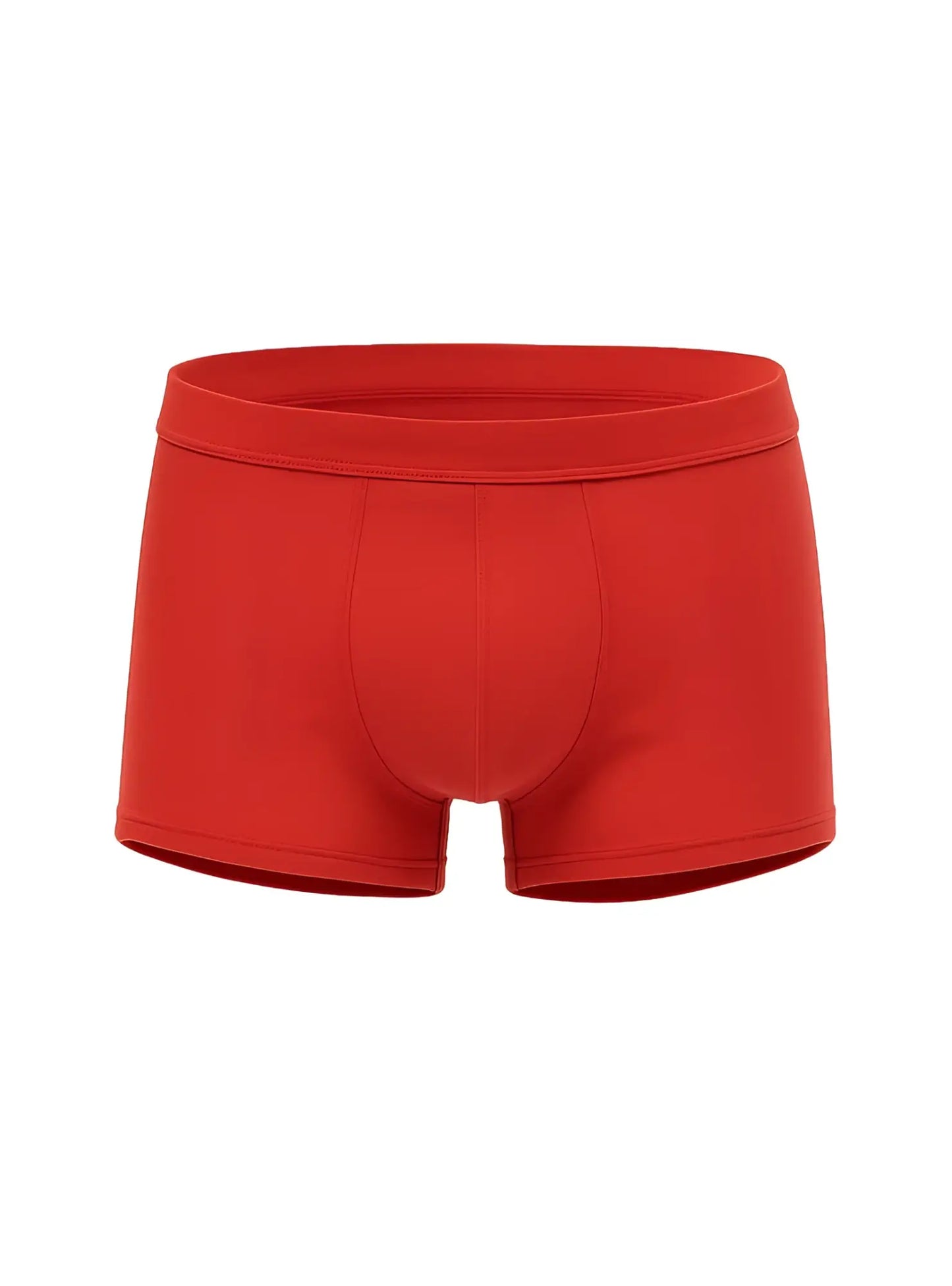 Red men’s briefs from assorted cotton trunk 4 pieces pack with smooth form-fitting design and elastic waistband