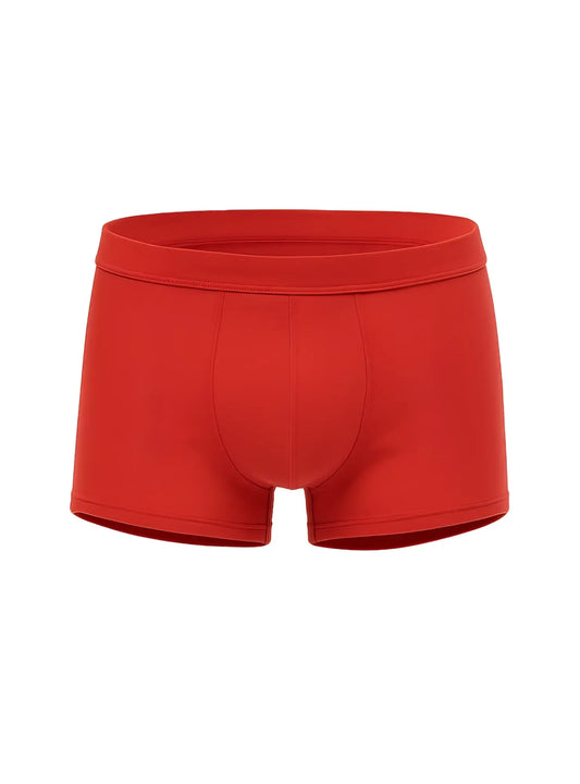 Red men’s briefs from assorted cotton trunk 4 pieces pack with smooth form-fitting design and elastic waistband