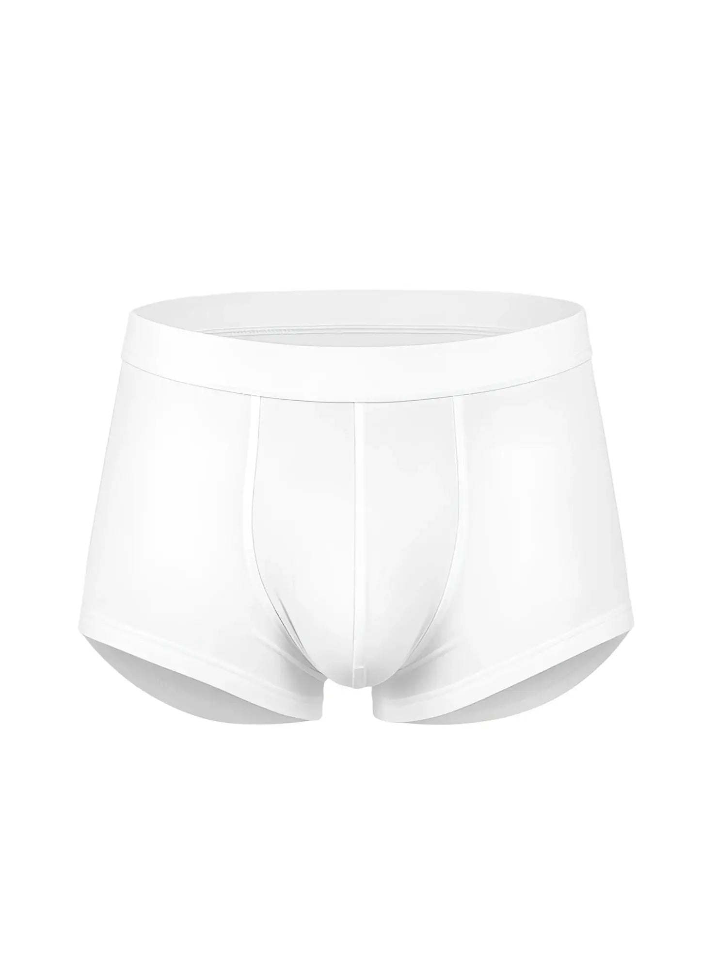 White cotton briefs with seamless design and elastic waistband from assorted cotton trunk 4 pieces pack