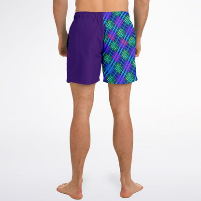 Maris Equi Blue Tartan Men's Swim Shorts