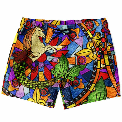Maris Equi Stained Glass Seahorse Men's Swim Shorts