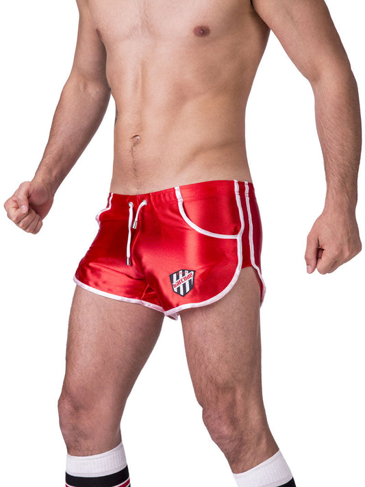 Barcode Berlin Shiny Dean Shorts Rot/Weiß 91241-301 Größe XL