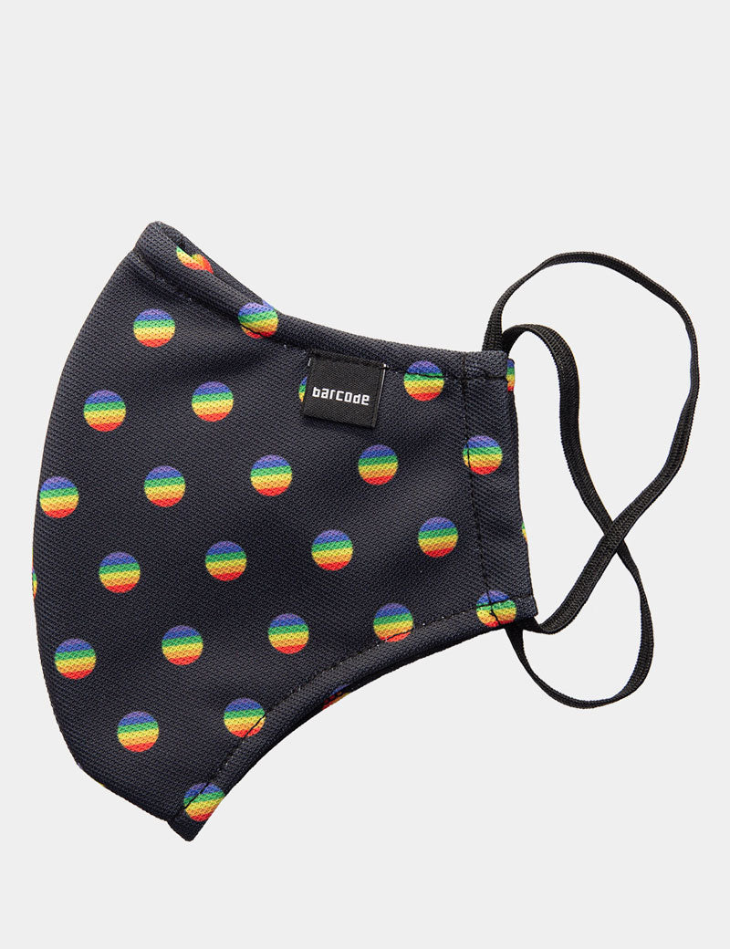 Barcode Berlin Major General Michelinho Unisex Maske Schwarz/Regenbogen 91800-184 Größe One Size