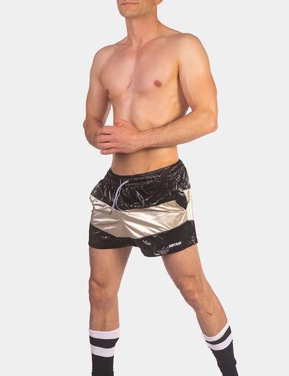 Barcode Berlin Patrick Paneled Shorts Schwarz/Gold 91839-104 Größe L