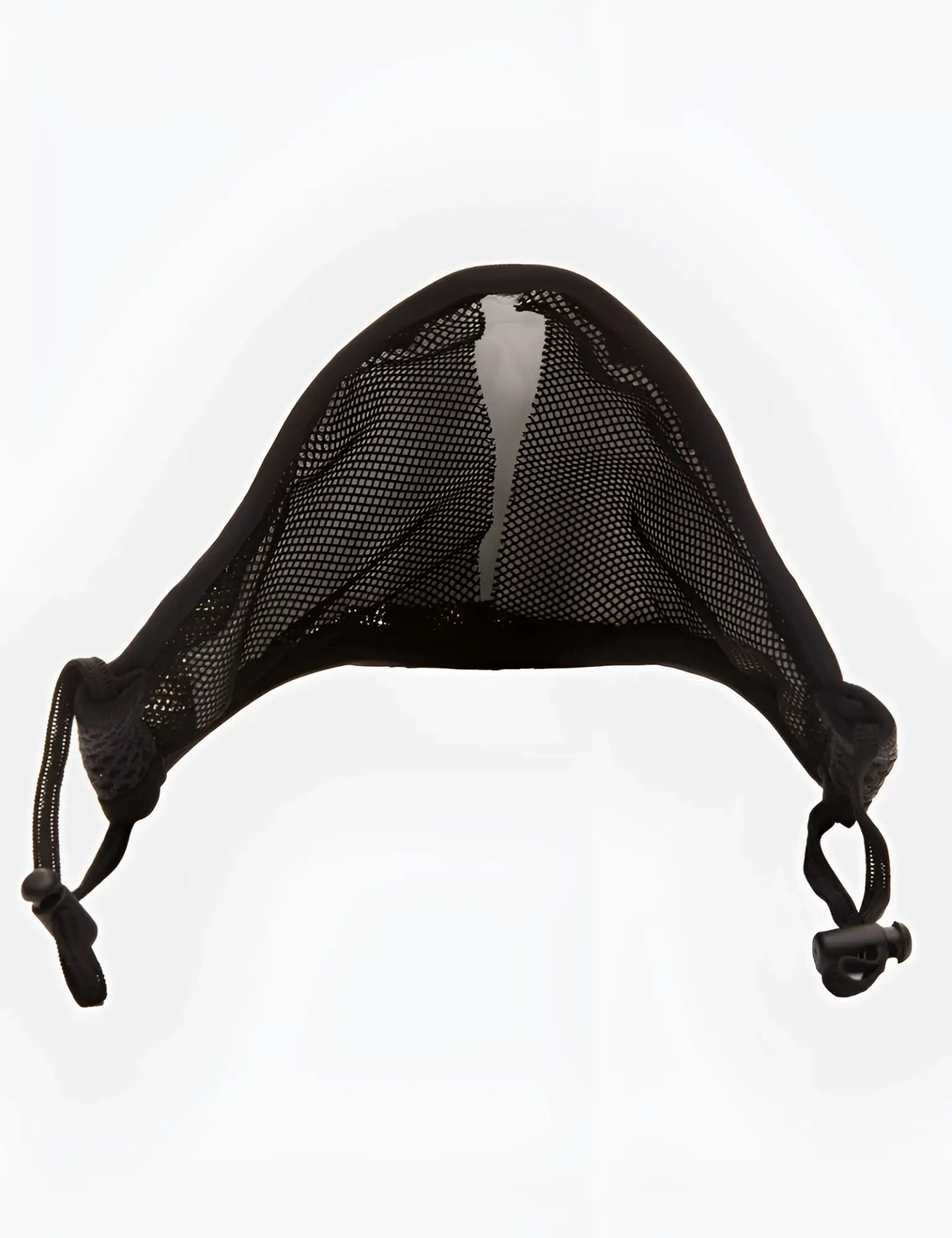 Black mesh face mask with adjustable elastic straps and buckle closure barcode berlin lieutenant skyler unisex grey neon