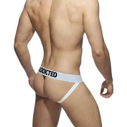 White addicted brand my basic jockstrap briefs with sleek minimalist design and comfortable fit