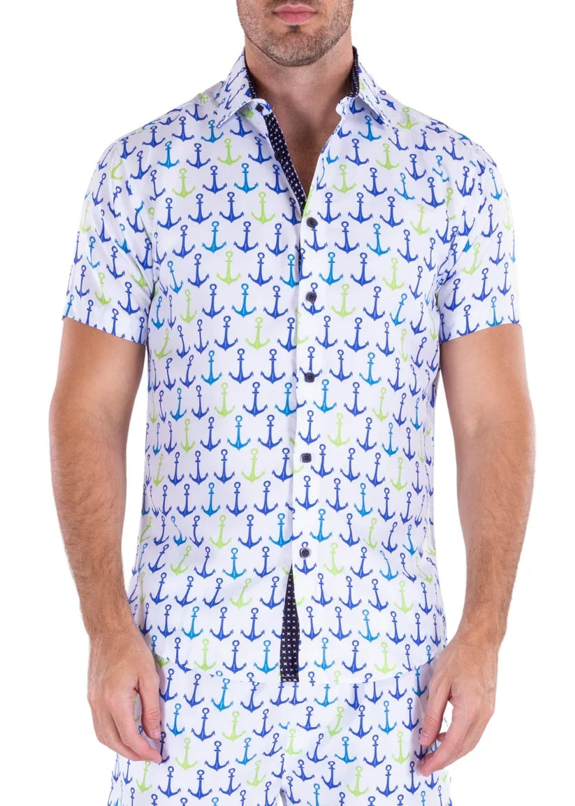 BC Collection Men's Life's Better On A Boat S/S Shirt - White