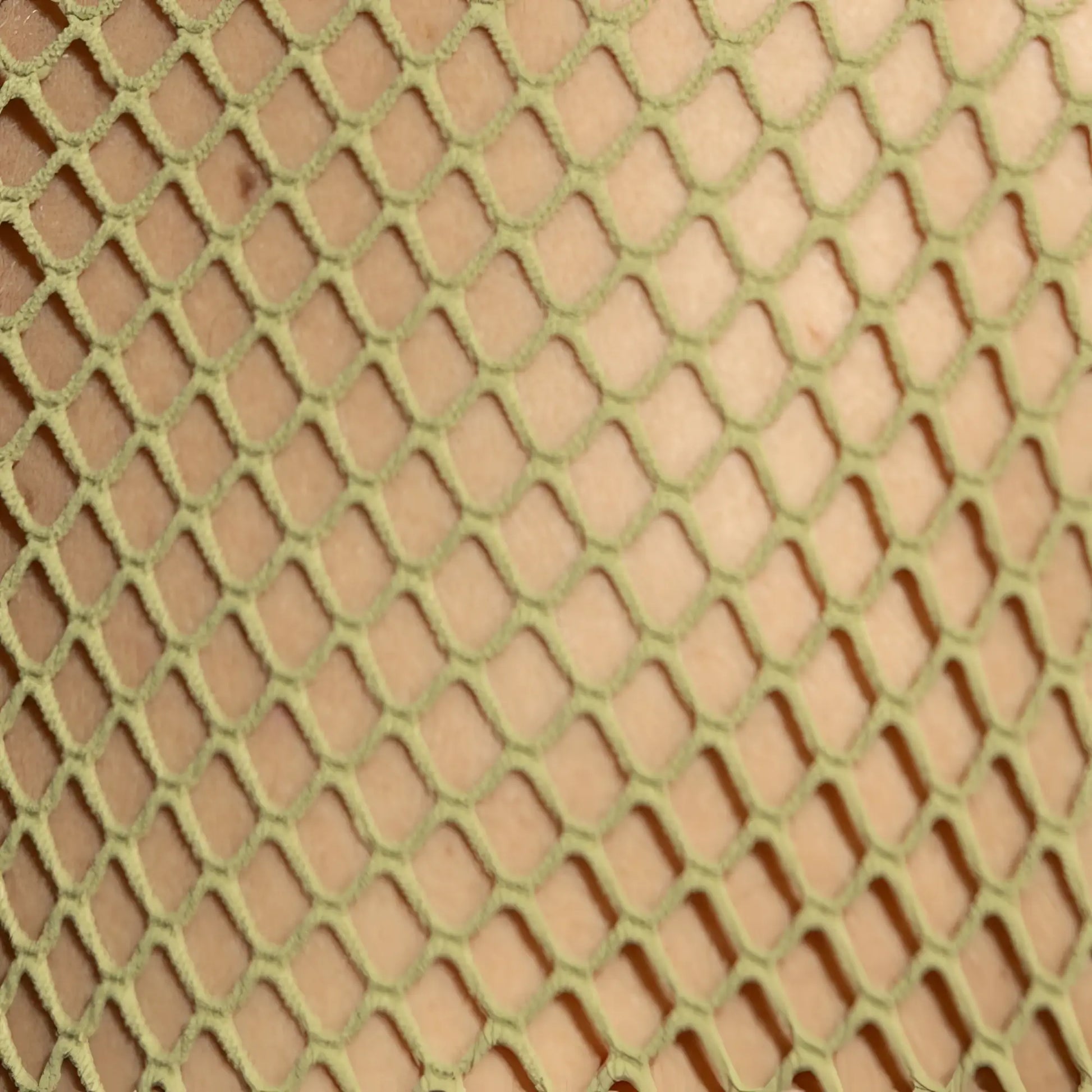 Olive green beachy net tank top made of mesh fabric with a diamond shaped pattern suitable for casual wear