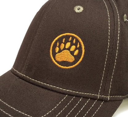 Ajaxx63 Bear Paw Logo Cap - Brown