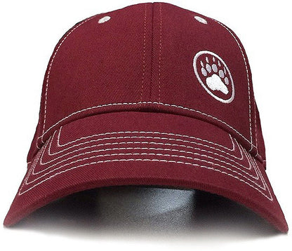 Ajaxx63 Bear Paw Logo Cap - Maroon