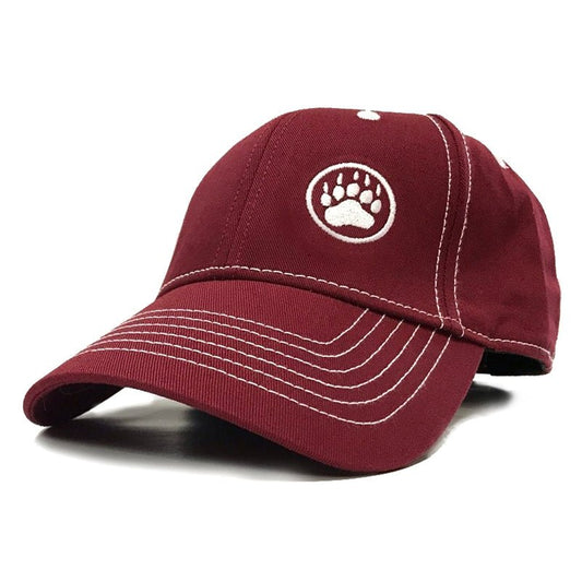 Ajaxx63 Bear Paw Logo Cap - Maroon