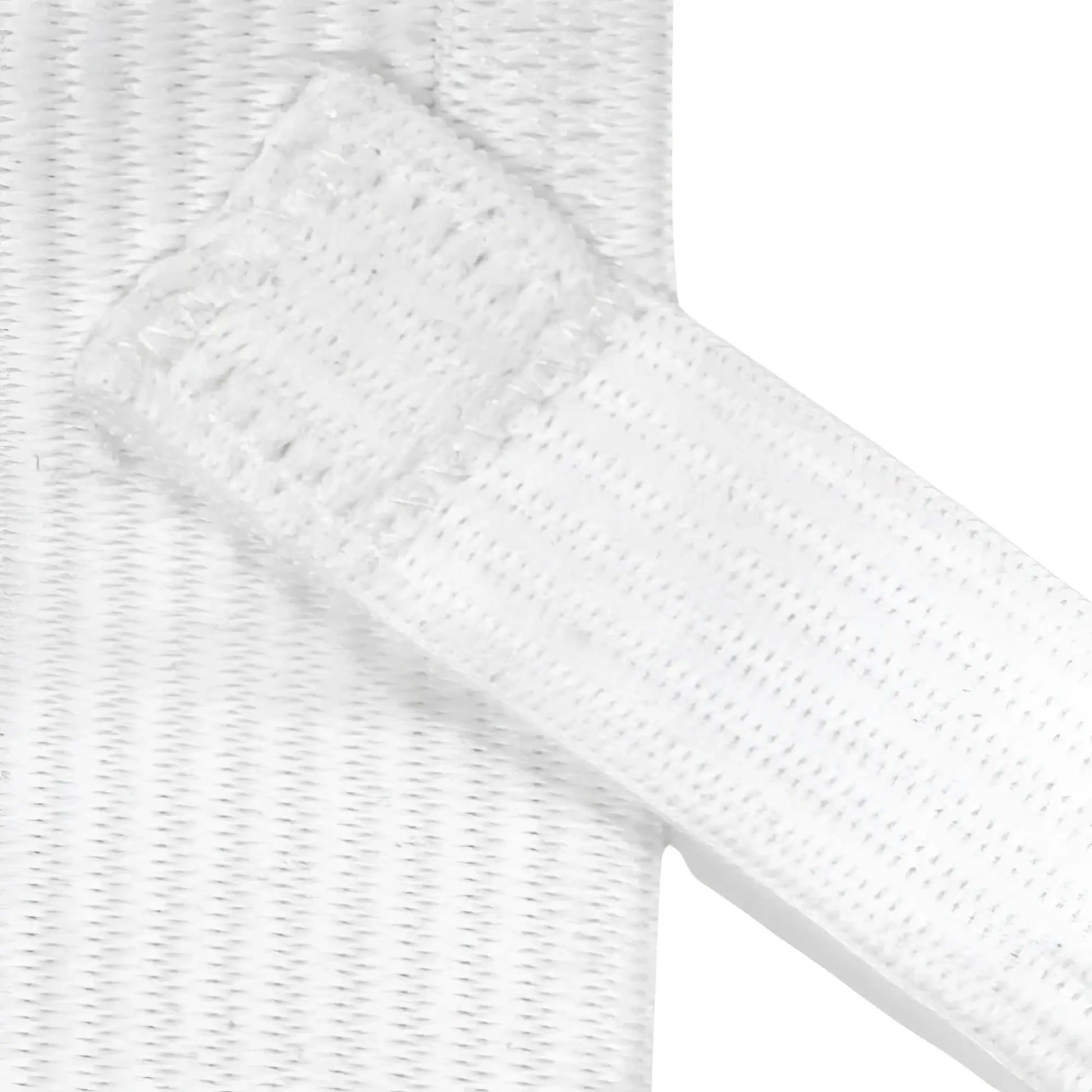 White elastic strap with woven texture and reinforced edge for big mans athletic supporter jockstrap back side
