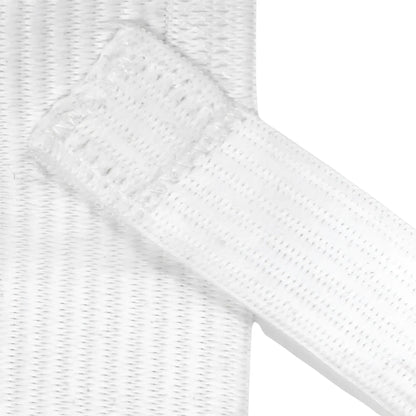 White elastic strap with woven texture and reinforced edge for big mans athletic supporter jockstrap back side