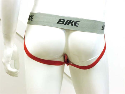 Bike 2 Inch Performance Cotton Supporter Jock Strap Underwear Red/Grey BASP17 Size L