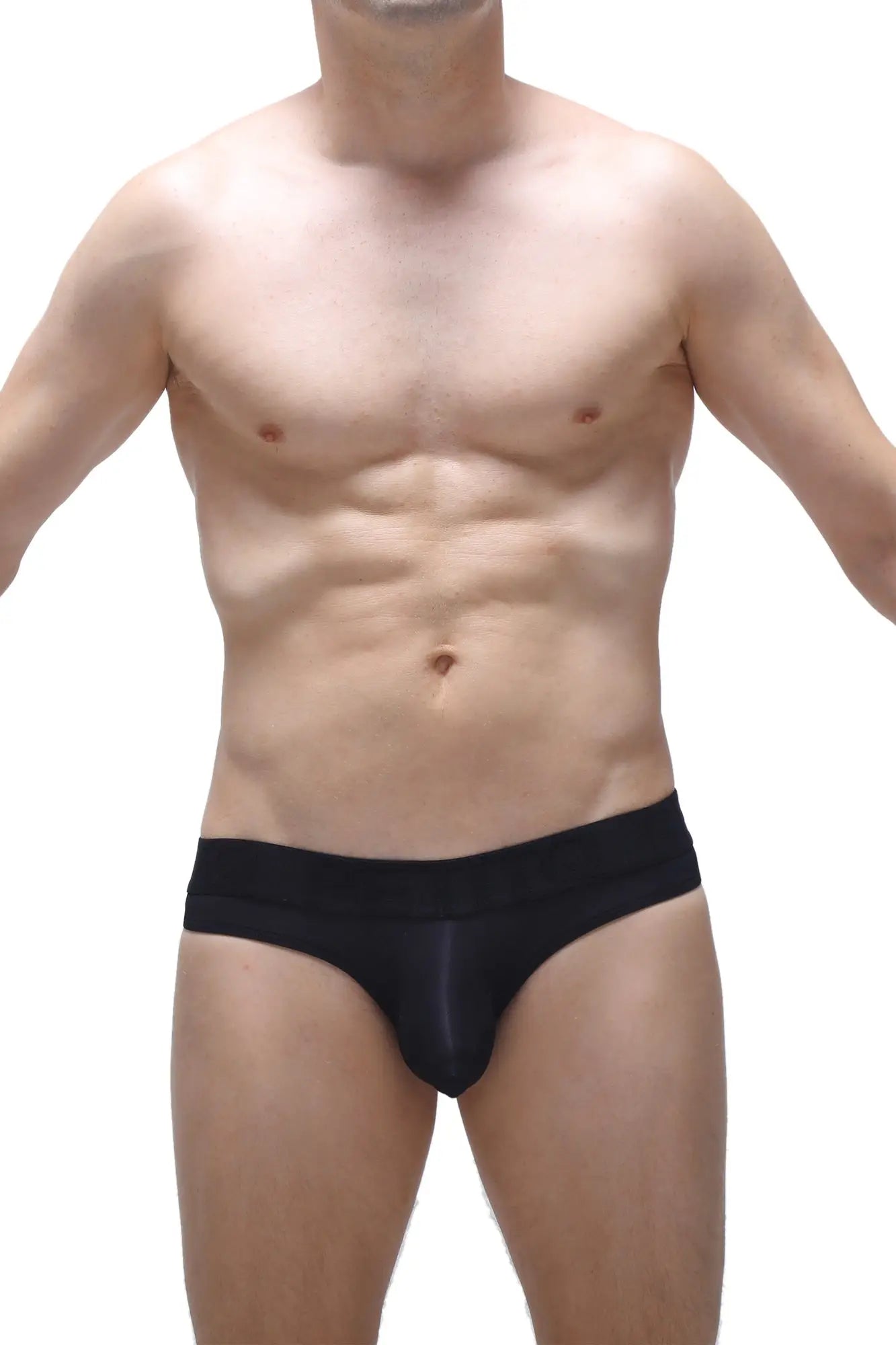 Black Bikini Chisa Voile briefs with a smooth stretchy fabric and contoured design in a form-fitting style