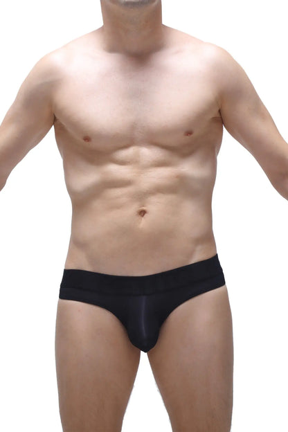 Black Bikini Chisa Voile briefs with a smooth stretchy fabric and contoured design in a form-fitting style