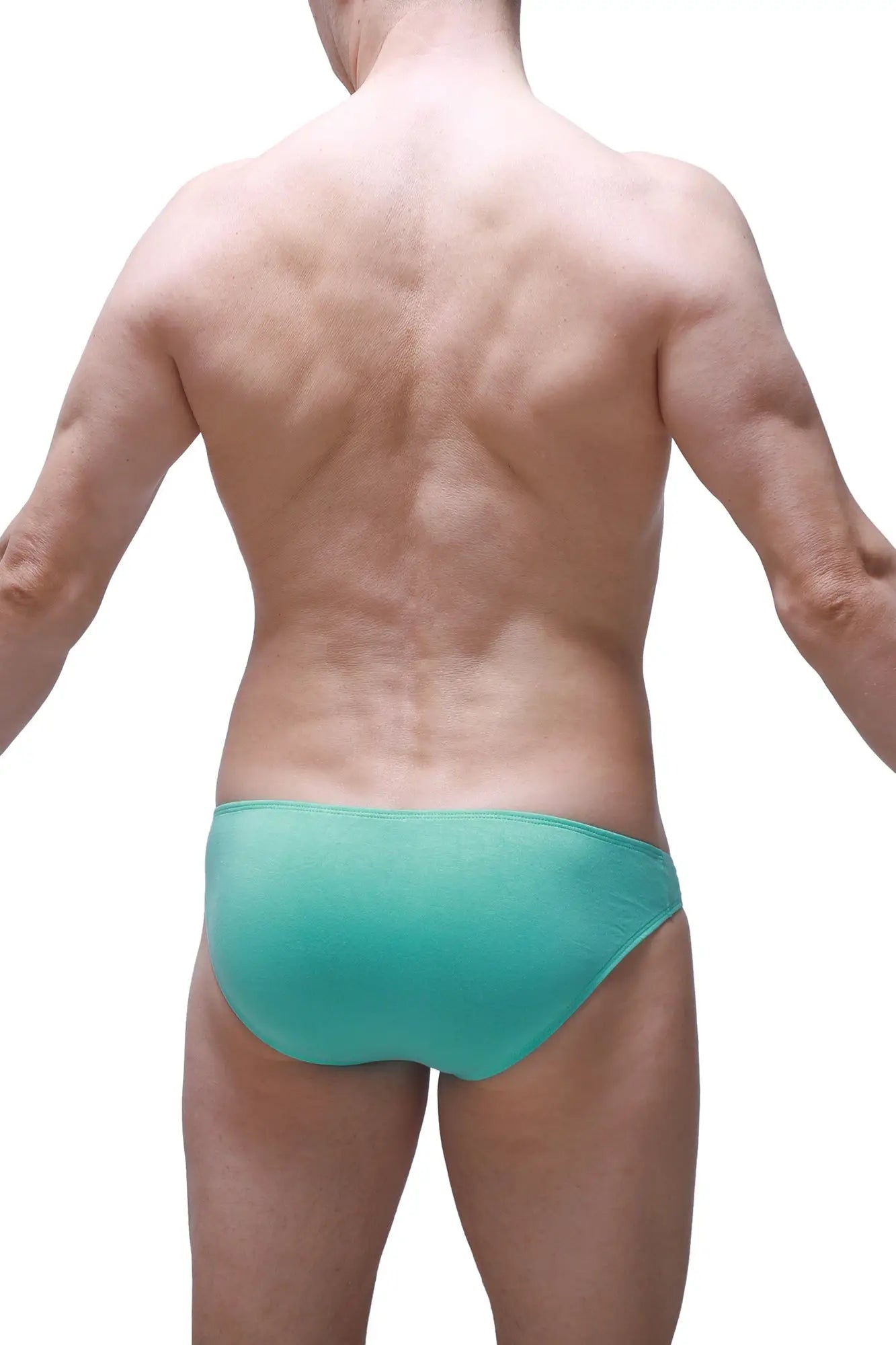 Bikini colline bamboo green teal briefs with smooth form fitting fabric and breathable bamboo material
