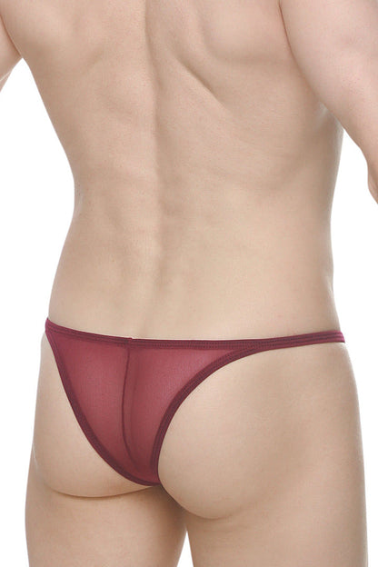 PetitQ Men's Bikini Plellis Net Merlot