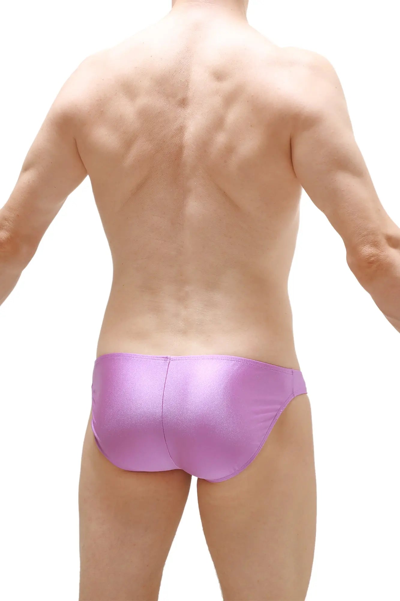 Shiny lavender swim trunks bikini taik joe purple made from smooth fabric ideal for beach and pool use