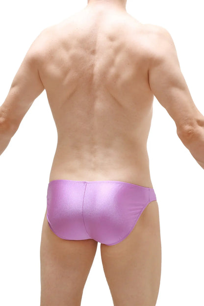 Shiny lavender swim trunks bikini taik joe purple made from smooth fabric ideal for beach and pool use