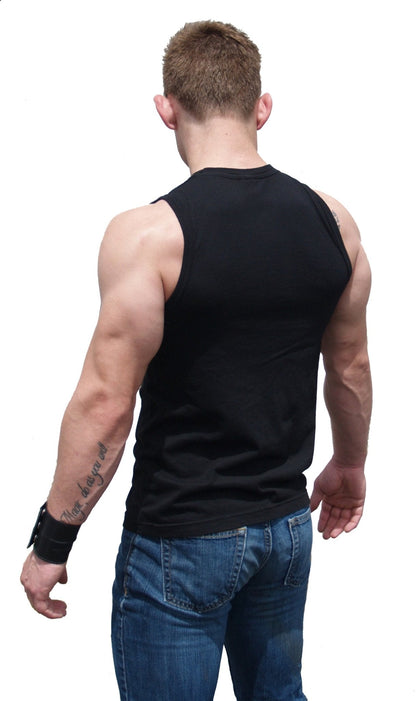 Ajaxx63 Black Sleeveless Athletic Fit Barefront