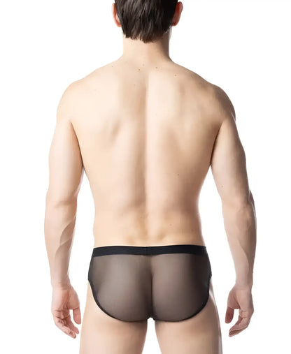 Black blur bikini brief mesh briefs with solid black waistband for breathable comfortable everyday wear