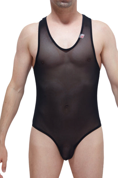 Body jockstrap en filet noir
