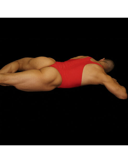 Arroyman Men's Red Bodysuit Thong BY13M