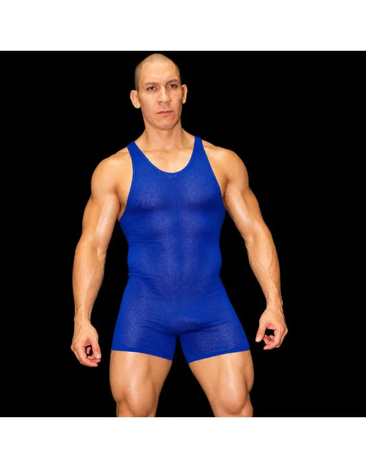 Arroyman Herren-Netzbody für Ringer Blau BY05L