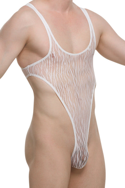 PetitQ Bodythong Carbay Lace Savane White
