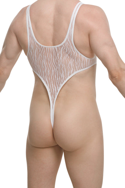 PetitQ Bodythong Carbay Lace Savane White