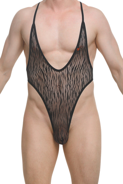 PetitQ Bodythong Causson Lace Savane Black