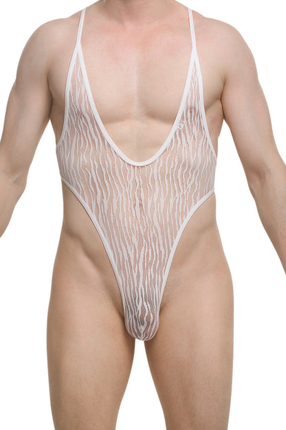 PetitQ Bodythong Causson Lace Savane White