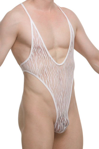 PetitQ Bodythong Causson Lace Savane White