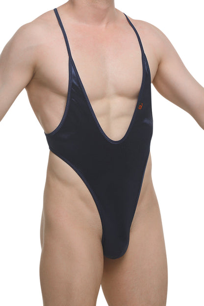 PetitQ Bodythong Causson Satin Midnight Blue