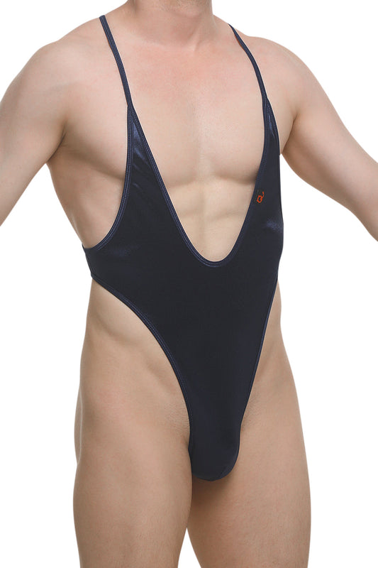 PetitQ Bodythong Causson Satin Bleu Nuit