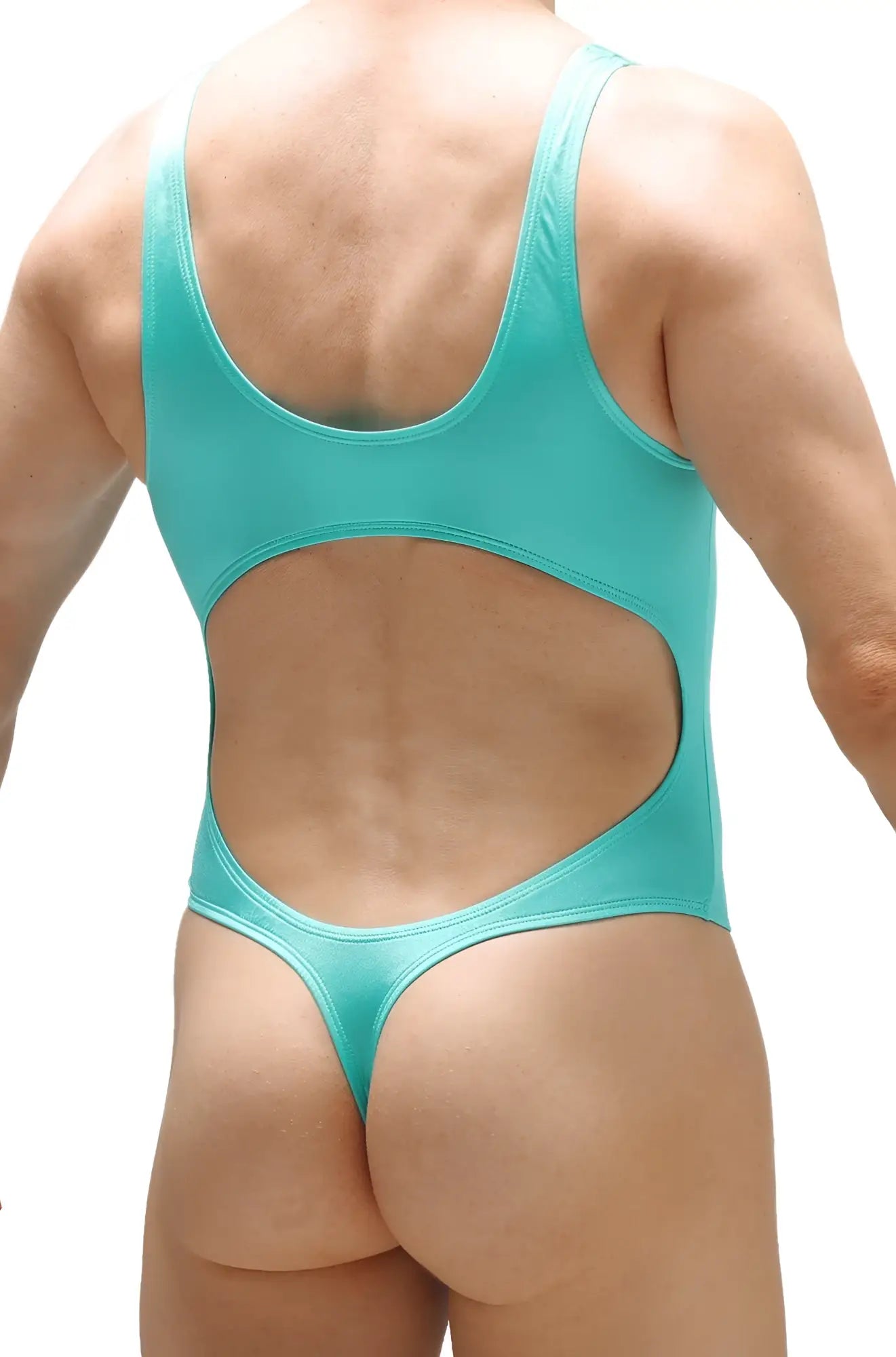 Turquoise bodythong nexon joe green one-piece swimsuit with cutout back design for stylish swimwear look