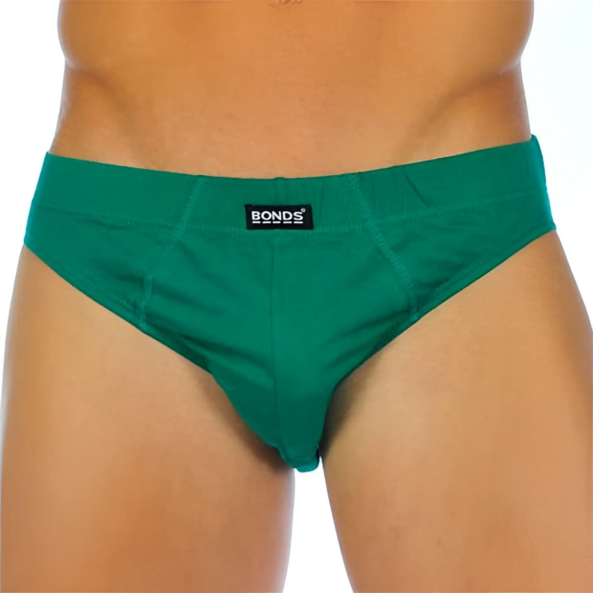 Green bonds brand briefs bonds action brief green size 2xl showing front view with eco-friendly fabric design