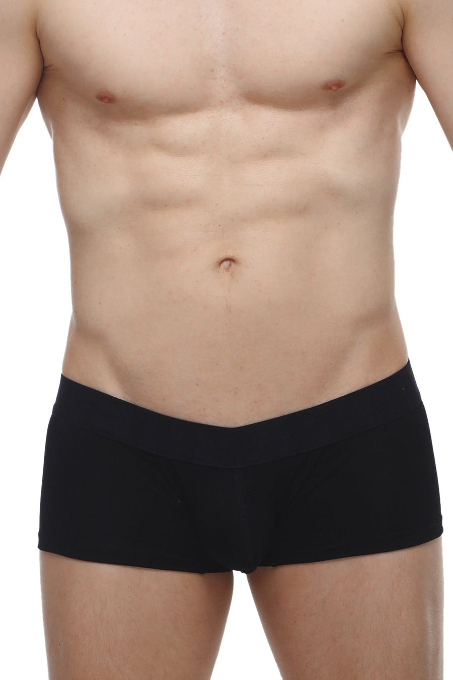 Black boxer algun modal briefs with smooth form-fitting design in comfortable modal fabric