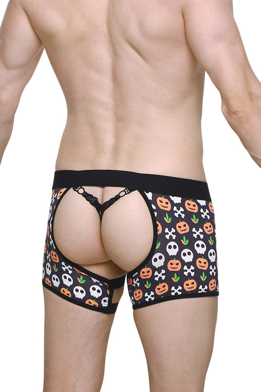 PetitQ Men's Boxer String Garter Angy Halloween