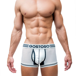 CA-RIO-CA Gostoso Underwear - Mesh Boxer Brief White Underwear