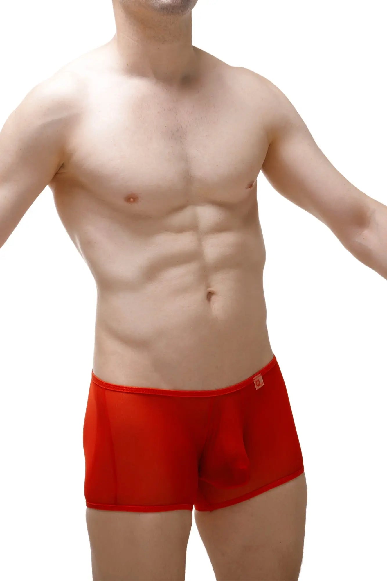 Red men’s briefs boxer ougreen net red with snug fit and elastic waistband for comfortable daily wear