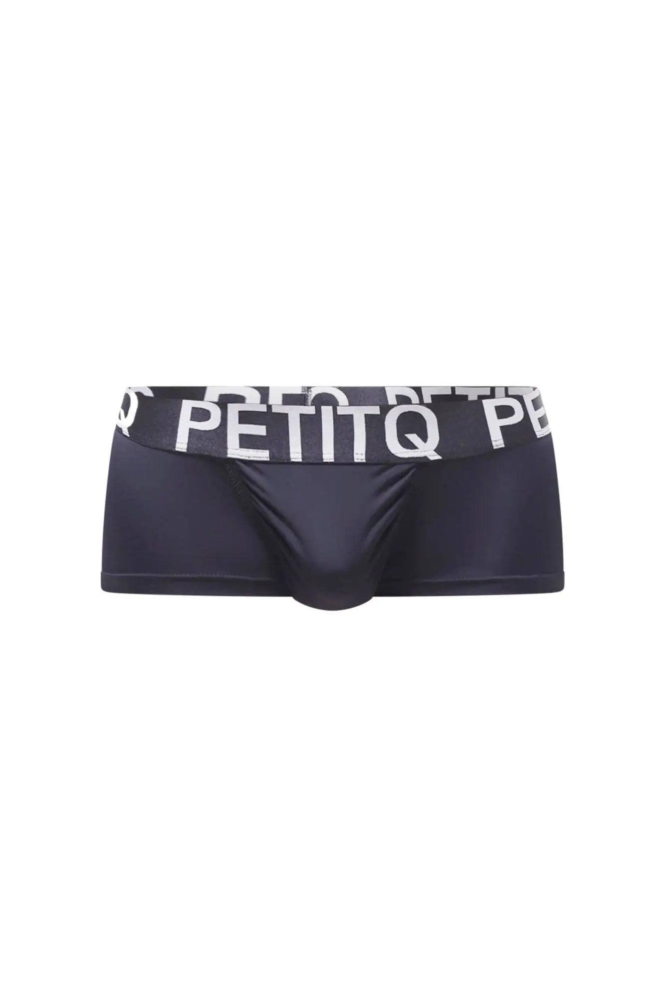 Black petitq men’s briefs boxer taik plum black with white logo band designed for comfortable everyday wear