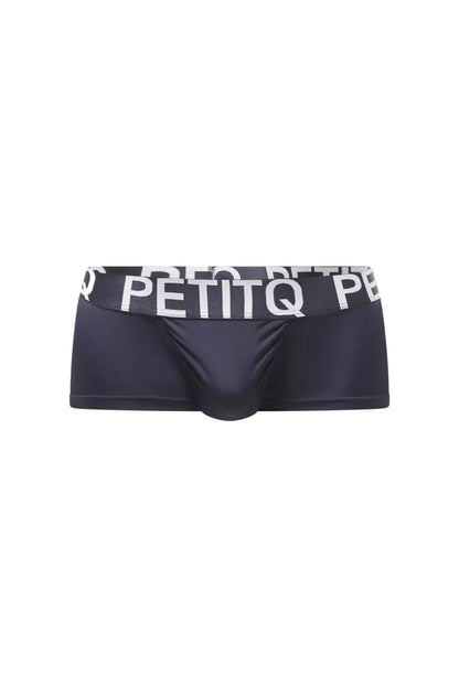 Black petitq men’s briefs boxer taik plum black with white logo band designed for comfortable everyday wear