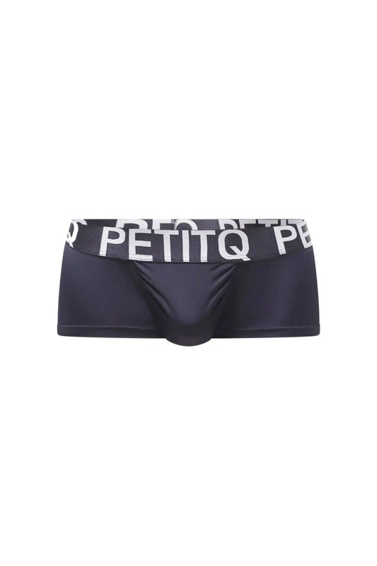 Black petitq men’s briefs boxer taik plum black with white logo band designed for comfortable everyday wear