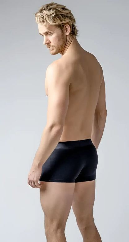 Black boyshorts briefs with a smooth fitted design providing comfortable coverage and support